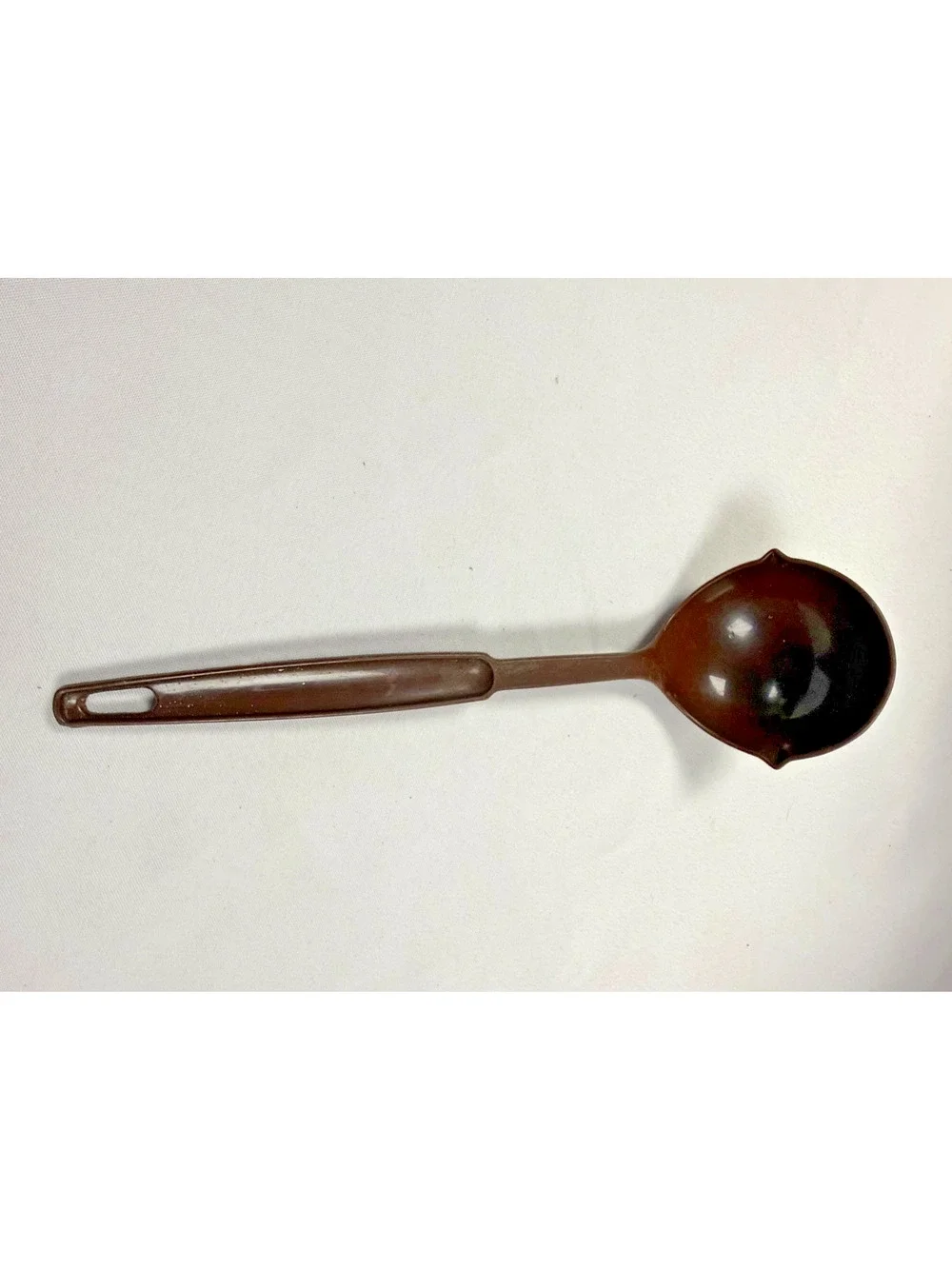 Ekco USA Dishwasher Safe Melamine Soup Ladle Brown Vintage Kitchen Utensil